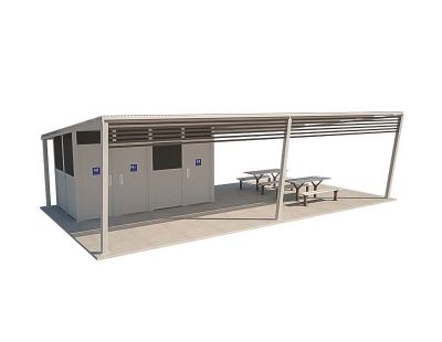 Atlantis 3 Shelter Toilet Building with Shale Grey and Basalt colour scheme